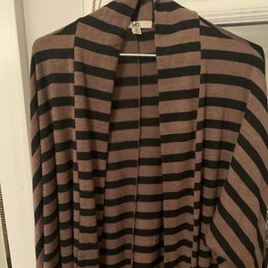 Brown and black striped cardigan